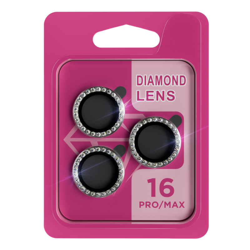 MX » Folie Camere » iPhone 16 Pro Max / 16 Pro - DIAMOND Lens KIT, Black