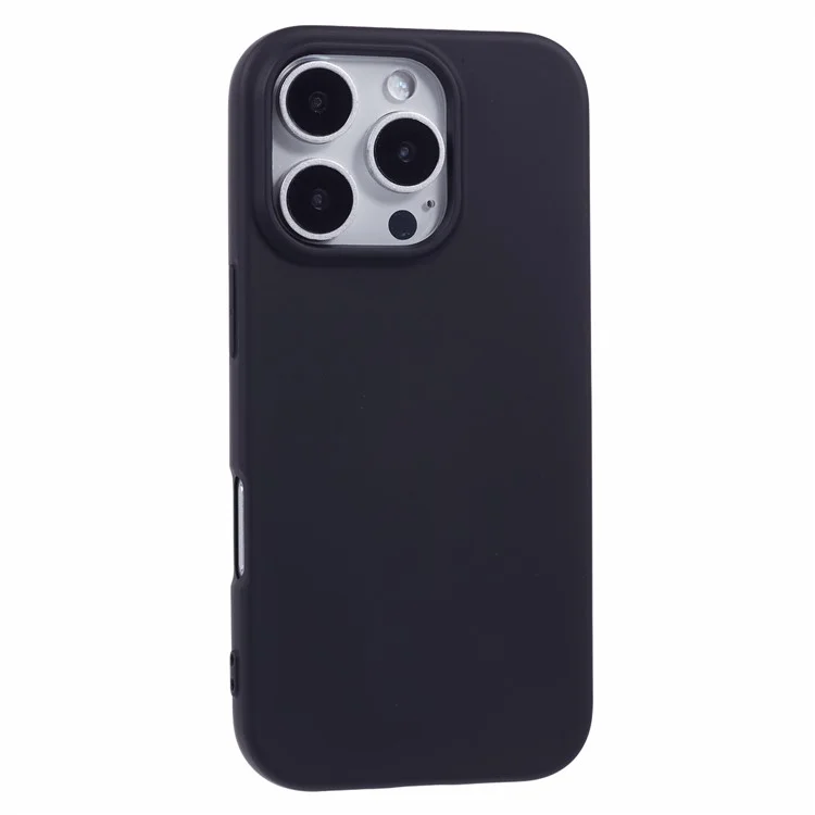 Husa Soft » iPhone 16 Pro Max, MicroFiber, TPU, Pure BLACK