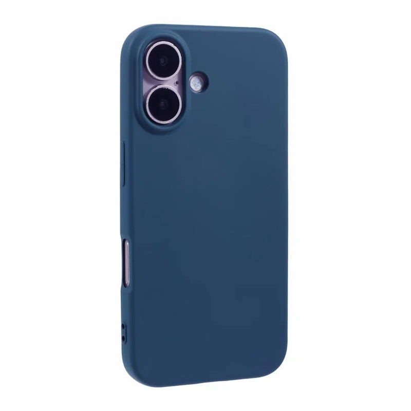 Husa Soft » iPhone 16, MicroFiber, TPU, Navy Blue