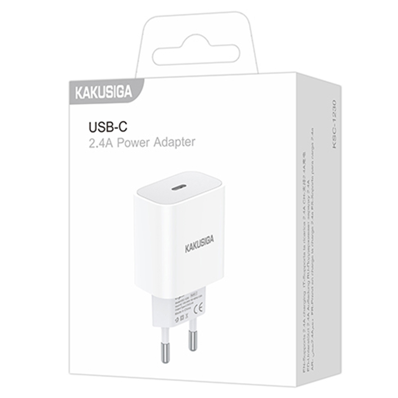 Kaku (KSC-1230) - Incarcator Retea, 2.4A, 1xUSB-C, White
