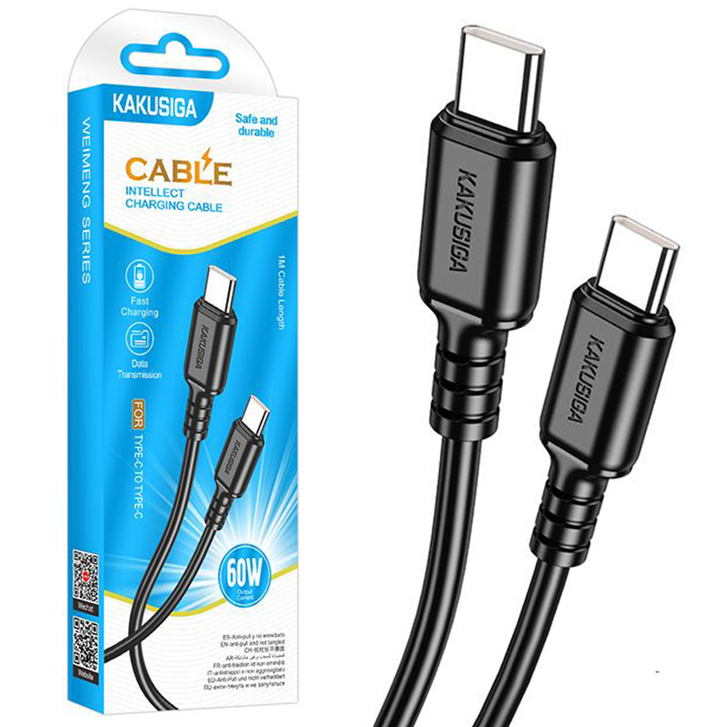 Kaku (KSC-982) - Cablu Date si Incarcare, USB-C, PD60W, QC3.0, 1m, Black