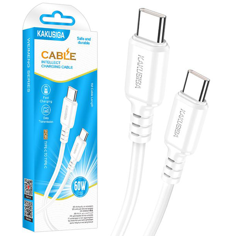 Kaku (KSC-982) - Cablu Date si Incarcare, USB-C, PD60W, QC3.0, 1m, White