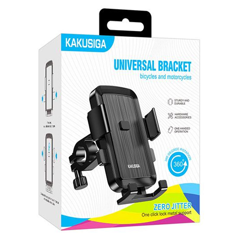 Kaku (KSC-1520) - Suport Moto/Bike, montaj Ghidon, cleme laterale, Black