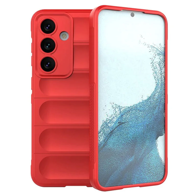 Husa Wave - Oppo A60 - Grip Microfiber, ShockProof, Pure Red