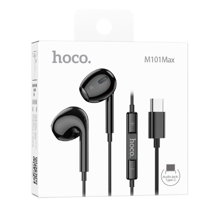 Hoco (M101 Max) » Casti cu Fir, In Ear, USB-C, Digital Mic, 1m, BLACK