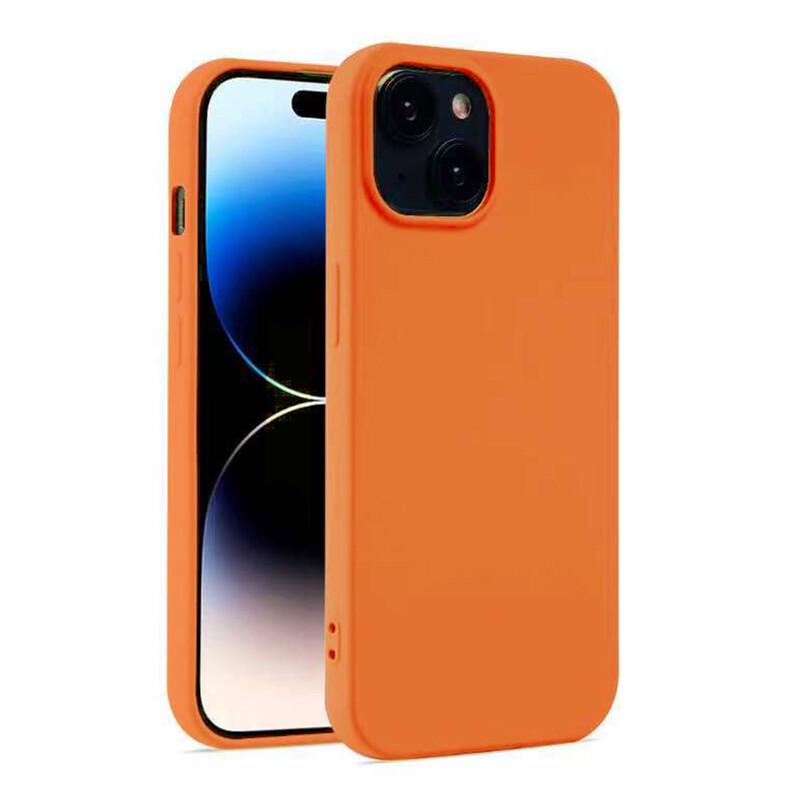Husa Soft » iPhone 13, MicroFiber, TPU, Neon ORANGE
