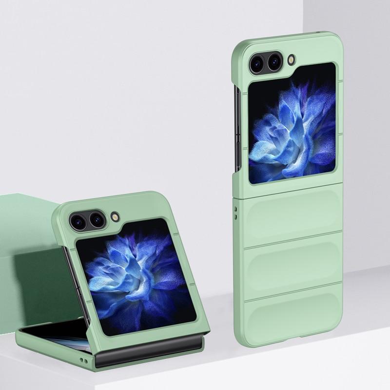 Husa Stripe - Samsung Z Flip6 (F741) - Matte, ShockProof, Light Green