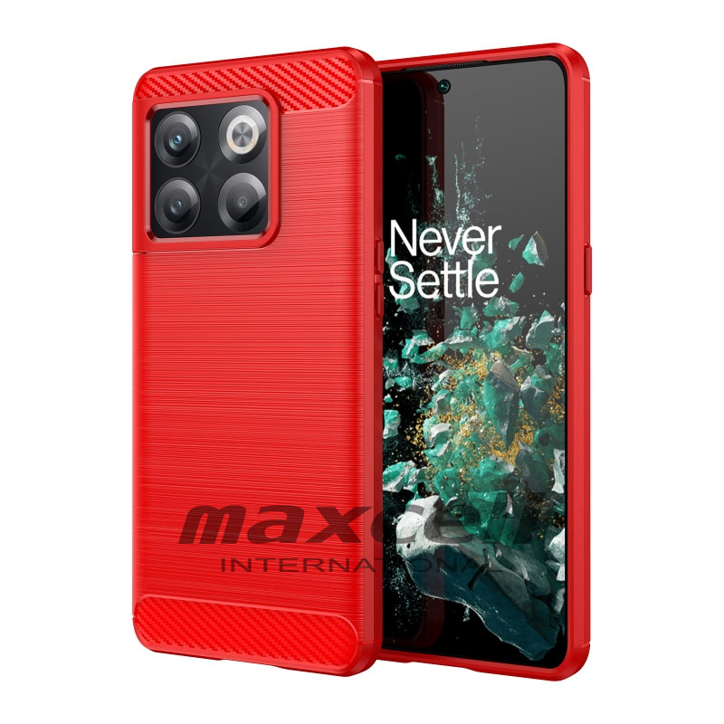 Husa Brush » Motorola Moto G54, TPU, Metall Look, Red