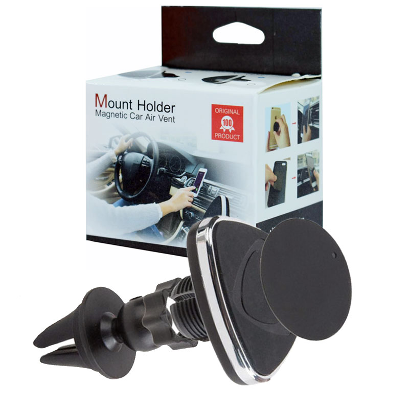 Maxcell (QY-738) - Suport Auto, Magnetic, montaj Ventilatie, Super Strong, Black