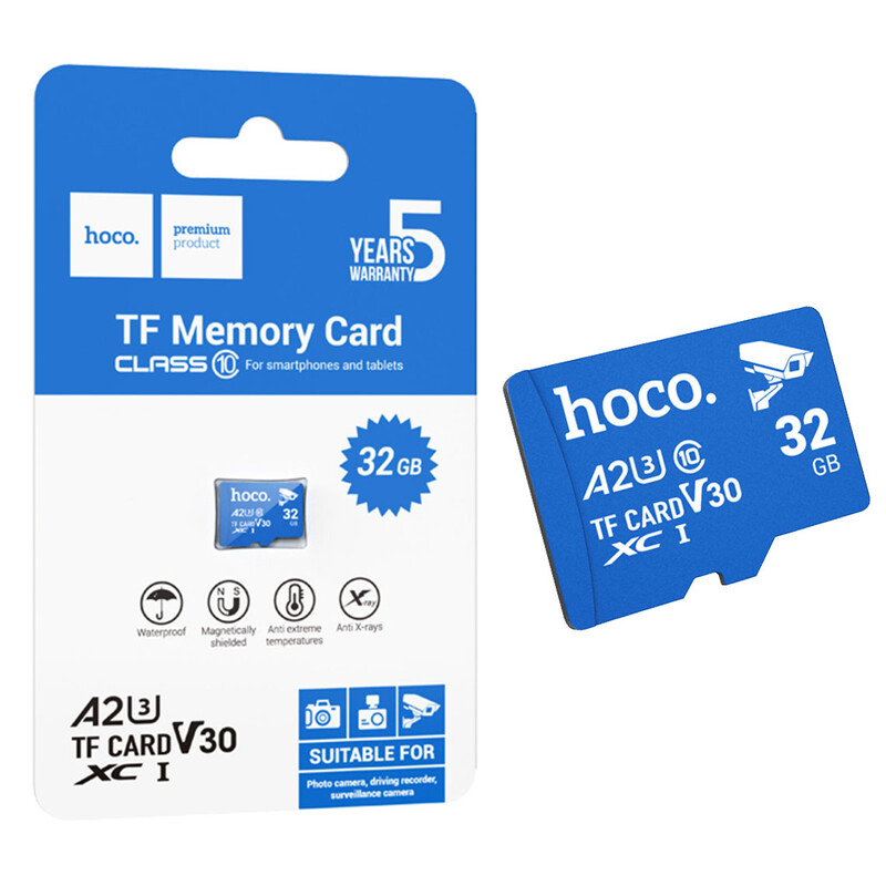 Hoco (TF7) - Card Memorie 32GB, microSD, High Speed, Clasa U3/V30, A2
