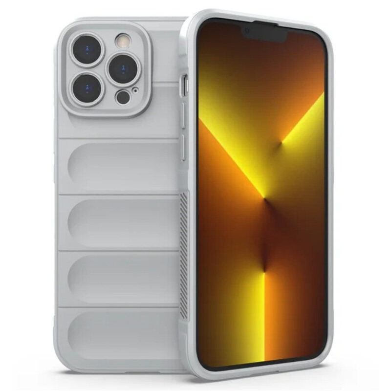 Husa Wave - iPhone 14 Pro Max - Grip Microfiber, ShockProof, Smoke Gray