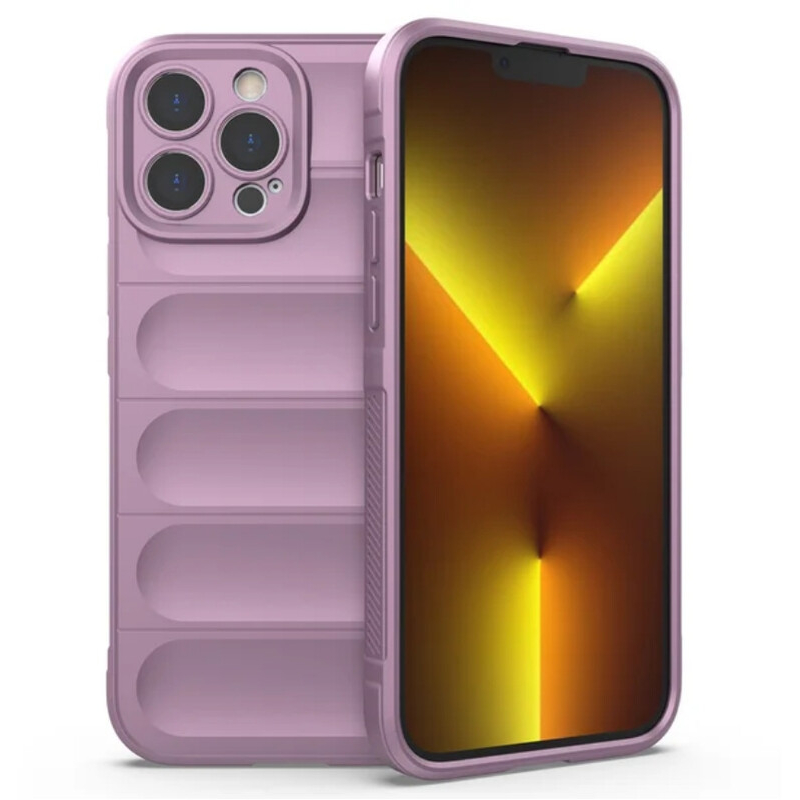 Husa Wave - iPhone 15 Pro Max - Grip Microfiber, ShockProof, Light Purple