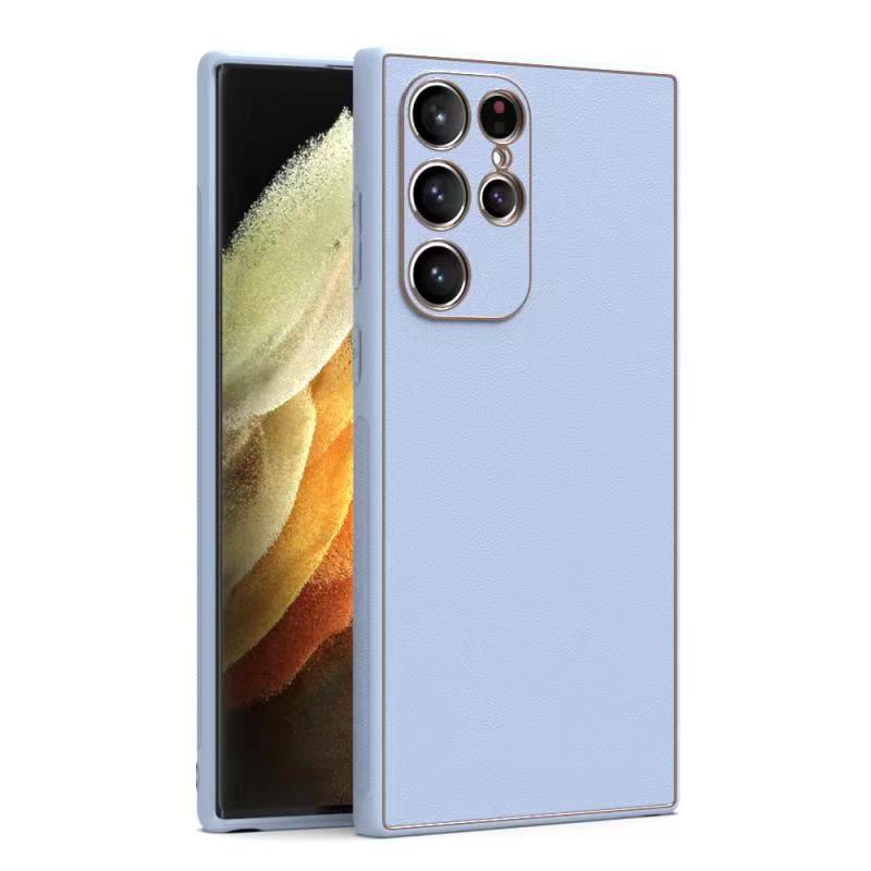 Husa Yolo, Samsung A22 5G (A226), Eco-Leather, TPU Edge, Sky Blue