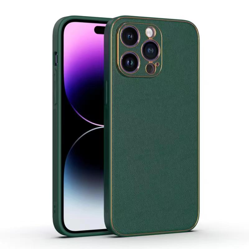 Husa Yolo, iPhone 14 Pro Max, Eco-Leather, TPU Edge | Green