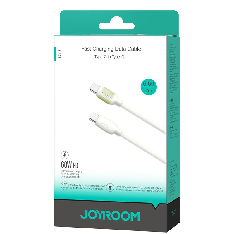 Joyroom (S-A53) » Cablu Date si Incarcare, USB-C, PD60W, QC3.0, Fast, 2m, BEIGE