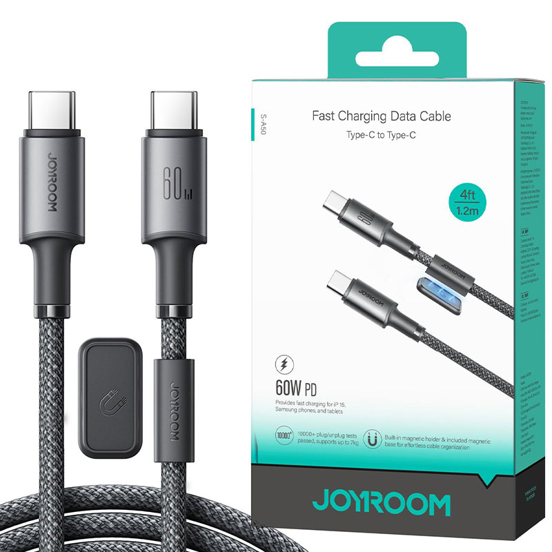 Joyroom (S-A50) » Cablu Date si Incarcare, USB-C, PD60W, QC3.0, Fast, 1.2m, GRAY