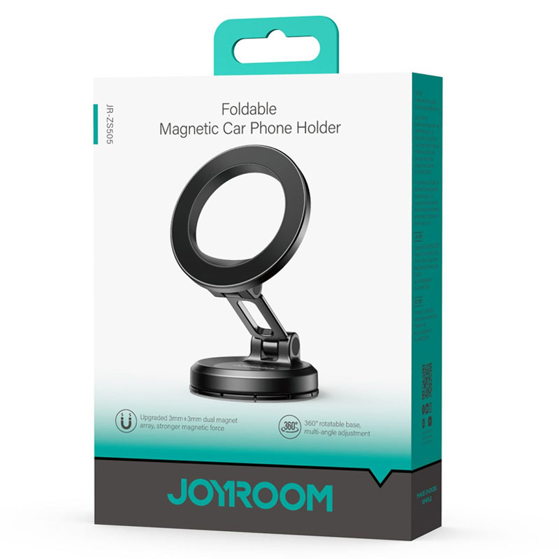 Joyroom (JR-ZS505) » Suport Auto, DashBoard, Magnetic, MagRing, Suction Lock, BLACK