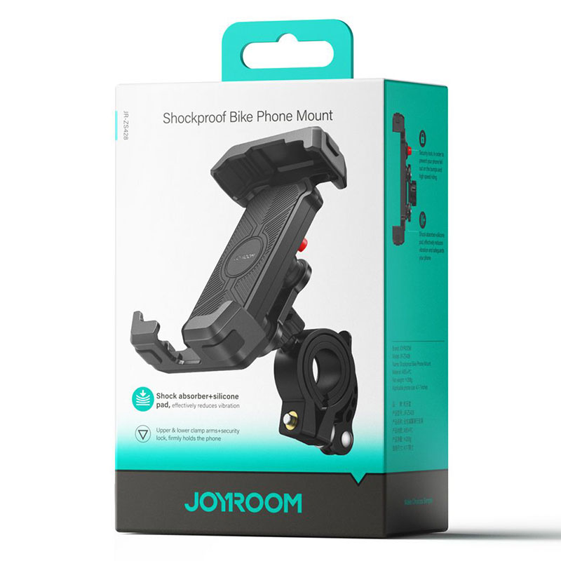 Joyroom (JR-ZS428) » Suport Moto/Bike, cu cleme, AutoLock, ShockProof, BLACK