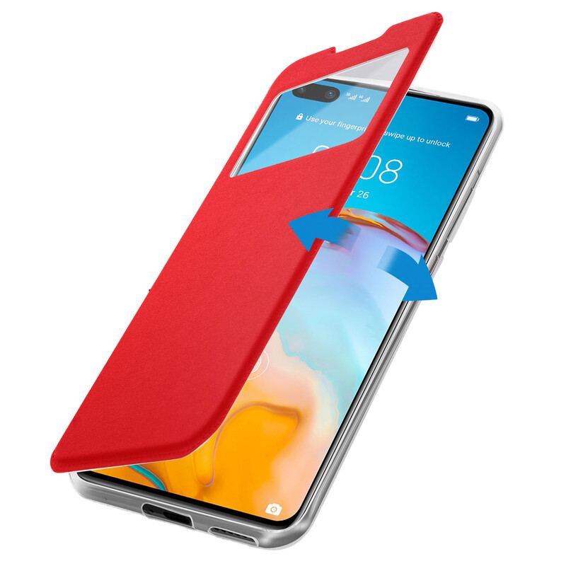 Husa FlipView » iPhone Xs / X, Flip S-View, Magnet, Red