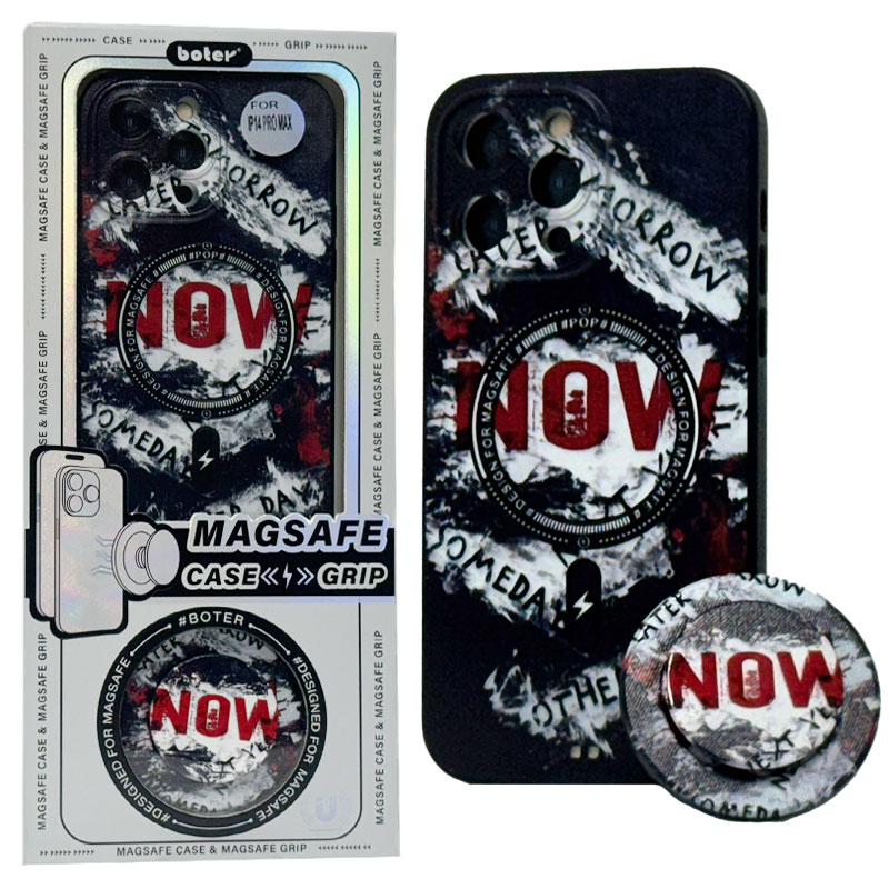 Husa Boter » iPhone 13, Magnet MagCase + PopGrip, Model #B