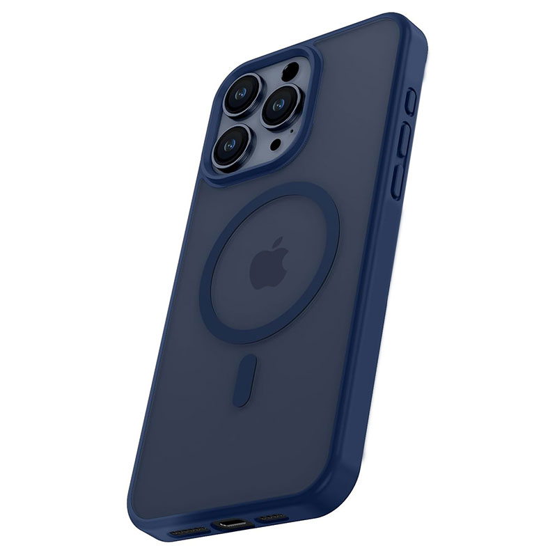 Husa Fashion » iPhone 15 Pro Max - MagSafe color, Frosted, Gray / Blue