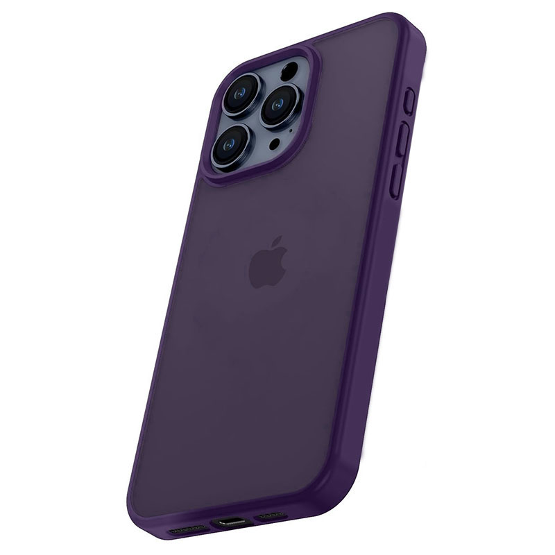 Husa Fashion » iPhone 15 - Frosted, Gray / Purple