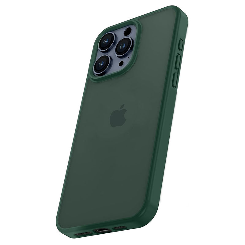 Husa Fashion » iPhone 15 Plus - Frosted, Gray / Green