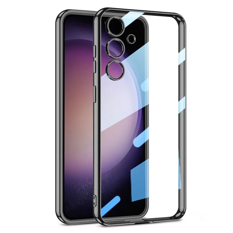Husa Plating - Samsung S21 Ultra (G998) - silicon Slim, Clear, Black