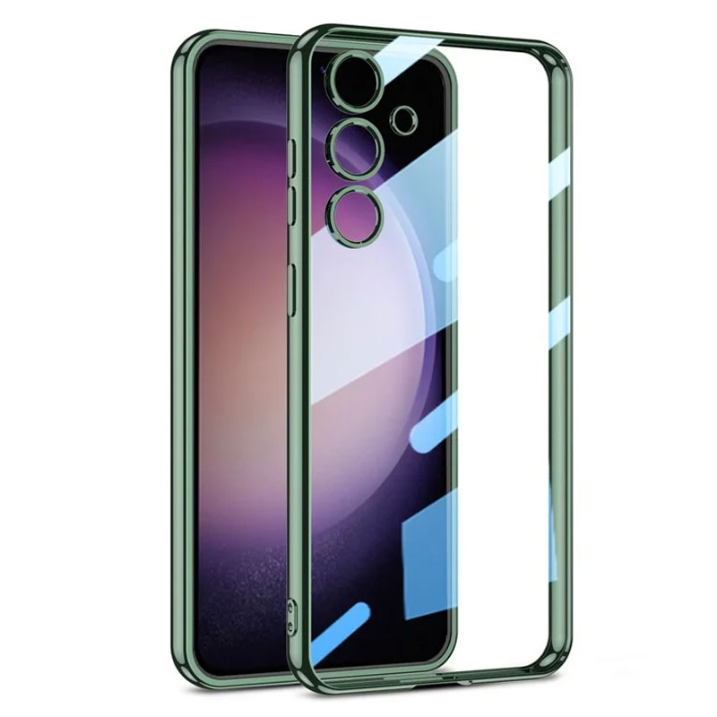 Husa Plating - Samsung S23 (S911) - silicon Slim, Clear | Green
