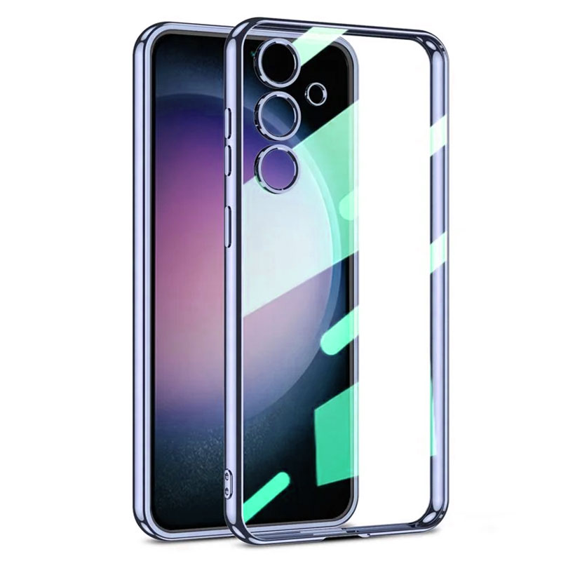 Husa Plating - Samsung S23 Plus (S916) - silicon Slim, Clear | Blue
