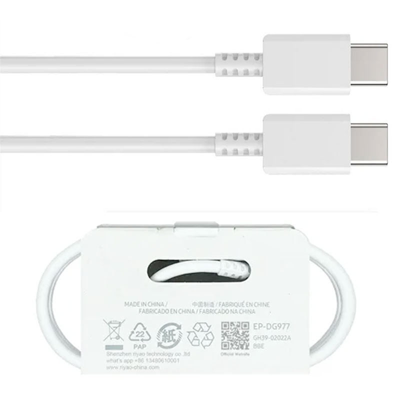 OEM (DG977W) - Cablu Date si Incarcare, USB-C, 25W, 3A, 1m, White [bulk]