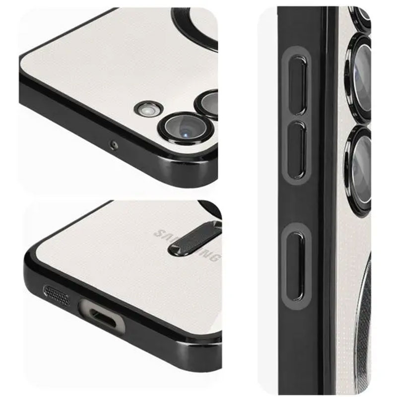Husa Plating - Samsung S24 Ultra (S928) - silicon cu MagSafe, Slim, Clear, Black