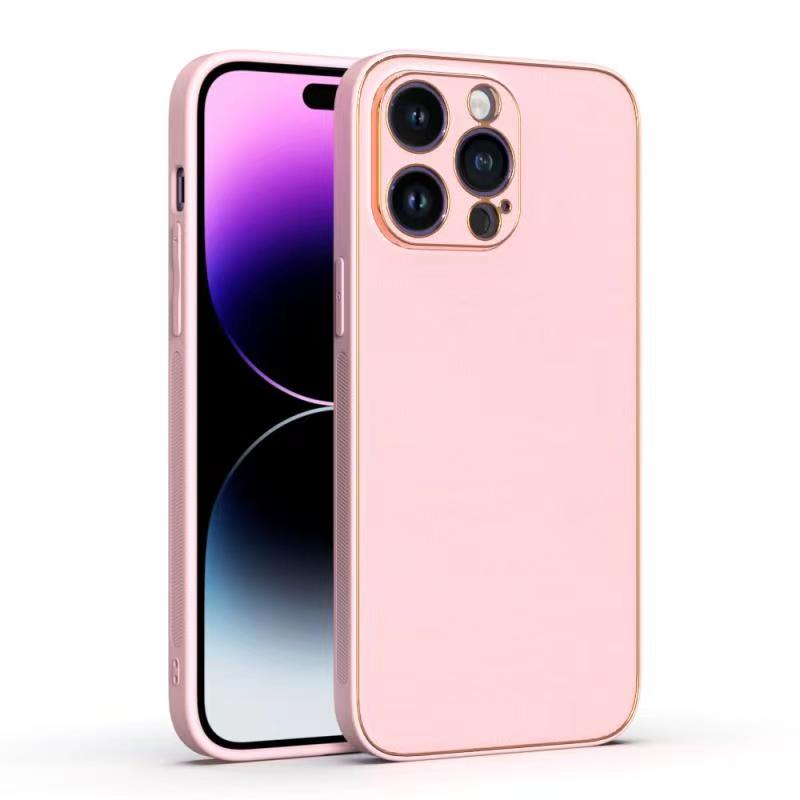 Husa Yolo, iPhone 13 Pro Max, Eco-Leather, TPU Edge | PINK