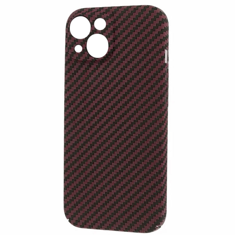 Husa iPefet Carbon, iPhone 12 Pro Max, Kevlar Pattern, Red