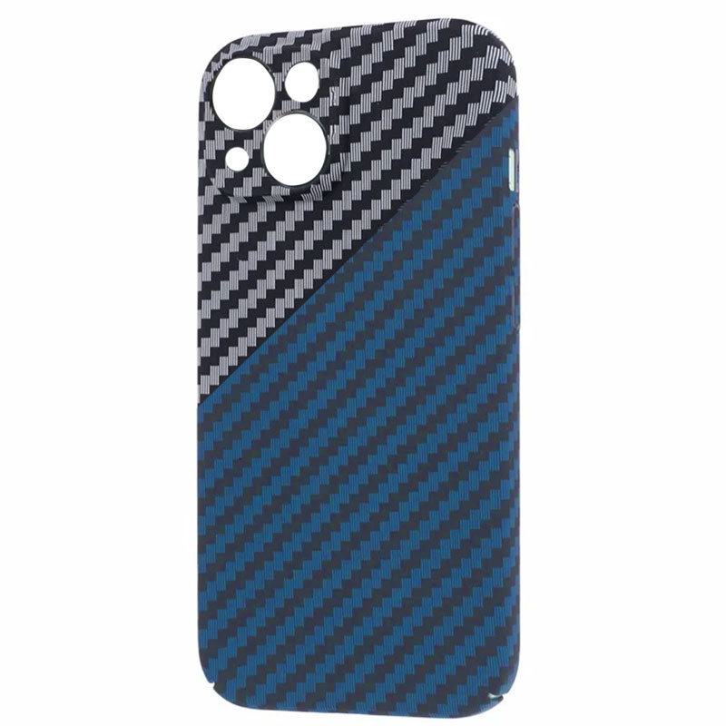 Husa iPefet Carbon, iPhone 13 Pro Max, Kevlar Pattern | Blue / Grey