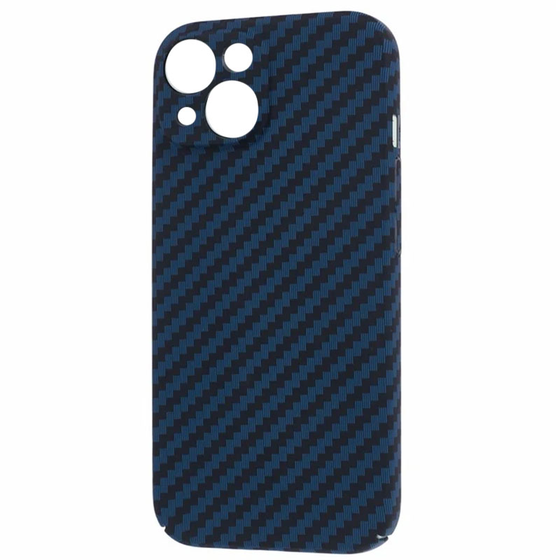 Husa iPefet Carbon, iPhone 14 Pro, Kevlar Pattern | Blue