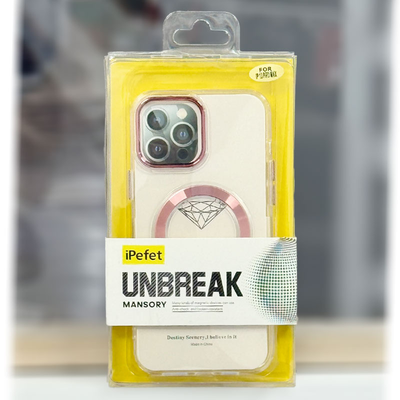 Husa iPefet Clear, iPhone 13 Pro Max, AntiDrop cu MagSafe, Acryl | PINK ROSE