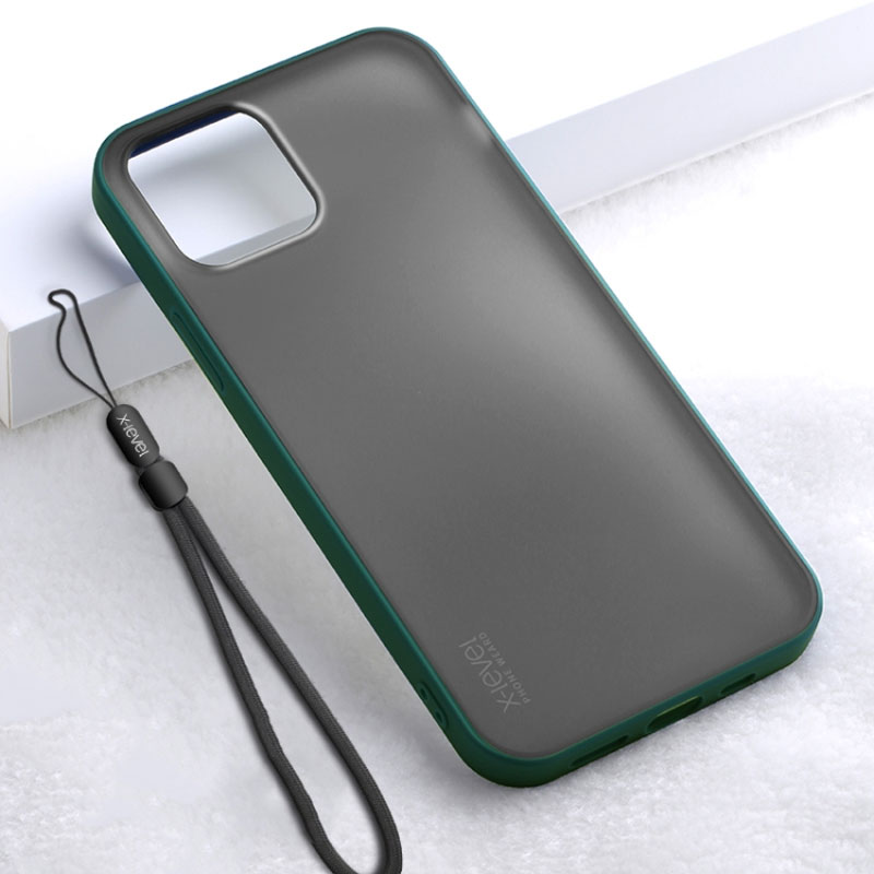 Husa X-Level Beetle - iPhone Xr - Matte, Frosted, Edge Green / Grey
