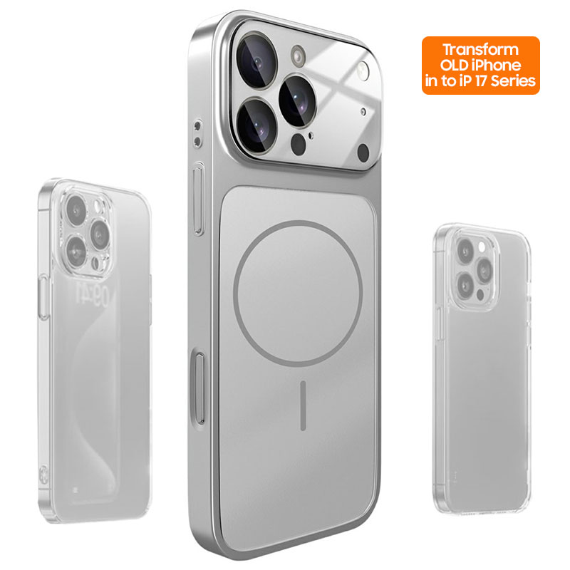 Husa MagLens » iPhone 14, SlimCase, GlassGuard, Skin S17, Titan, SLIVER
