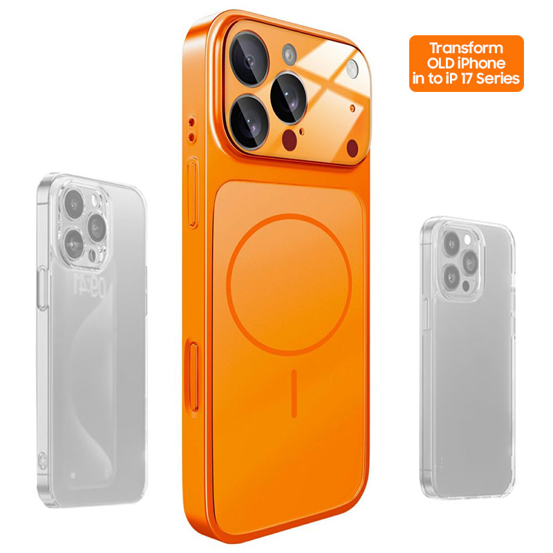 Husa MagLens » iPhone 17 Air, SlimCase, GlassGuard, Skin S17, Titan, ORANGE