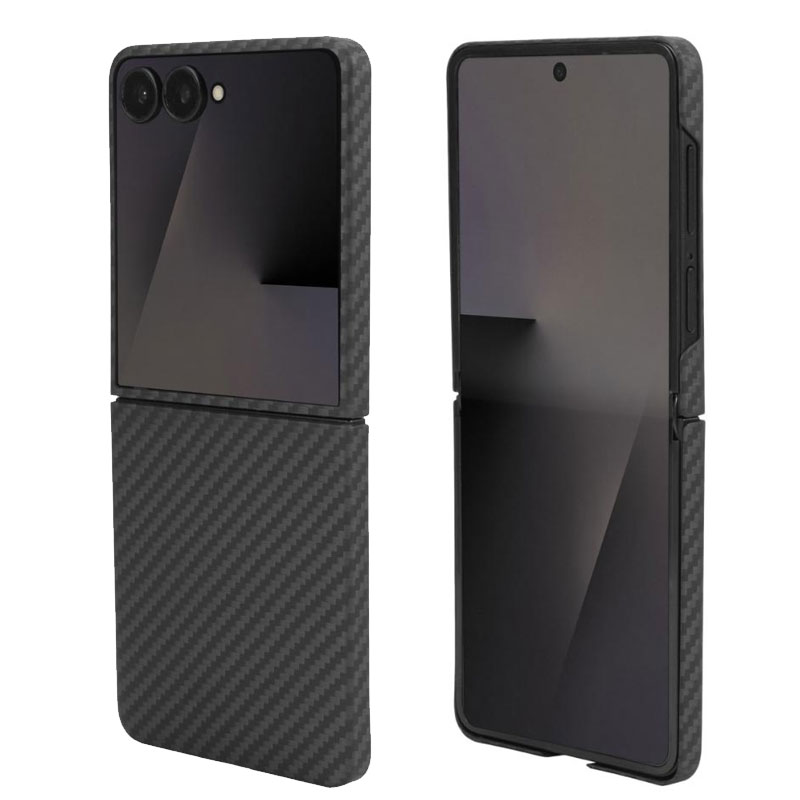 Husa Kevlar » Samsung Galaxy Z Flip7 (F766), Aramid Fiber, MagSafe UltraThin, Black [M]