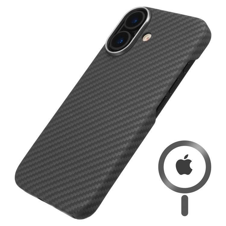 Husa Kevlar » iPhone 17, Aramid Fiber, MagSafe UltraThin, Black [M]