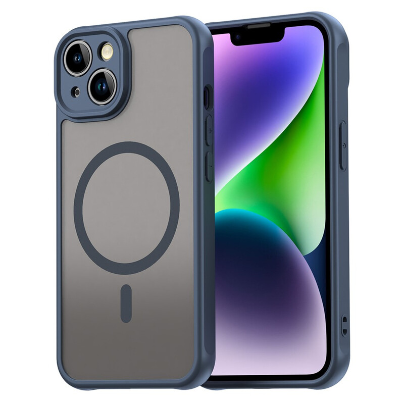 Husa MagFrost Pro » iPhone 14, Matte MagSafe, Frosted Gray / NAVY BLUE