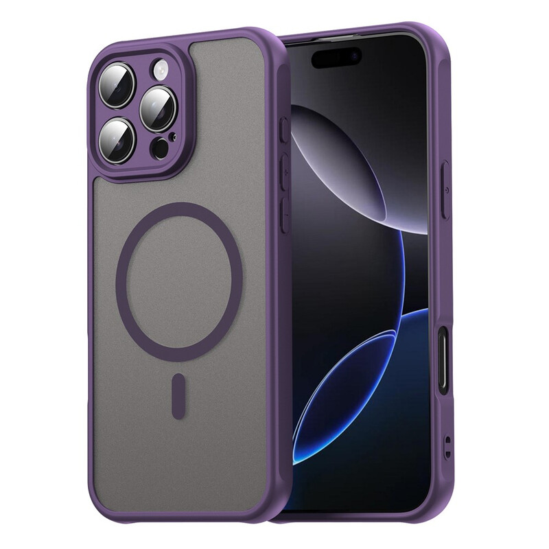 Husa MagFrost Pro » iPhone 14 Pro Max, Matte MagSafe, Frosted Gray / PURPLE