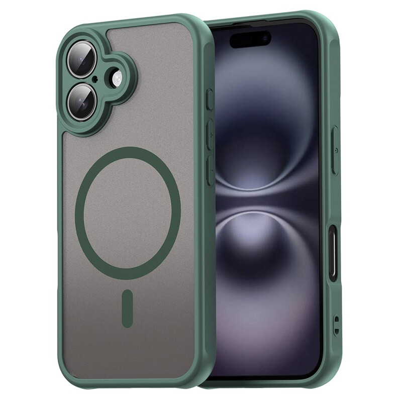 Husa MagFrost Pro » iPhone 16, Matte MagSafe, Frosted Gray / DEEP GREEN