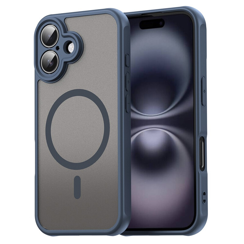 Husa MagFrost Pro » iPhone 16, Matte MagSafe, Frosted Gray / NAVY BLUE