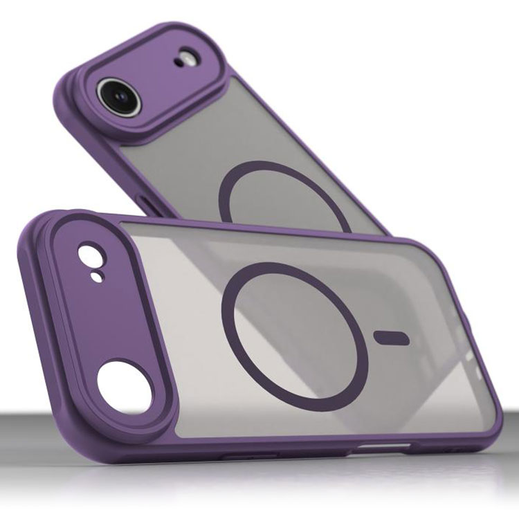 Husa MagFrost Pro » iPhone 17 Air, Matte MagSafe, Frosted Gray / PURPLE