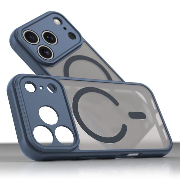 Husa MagFrost Pro » iPhone 17 Pro Max, Matte MagSafe, Frosted Gray / NAVY BLUE