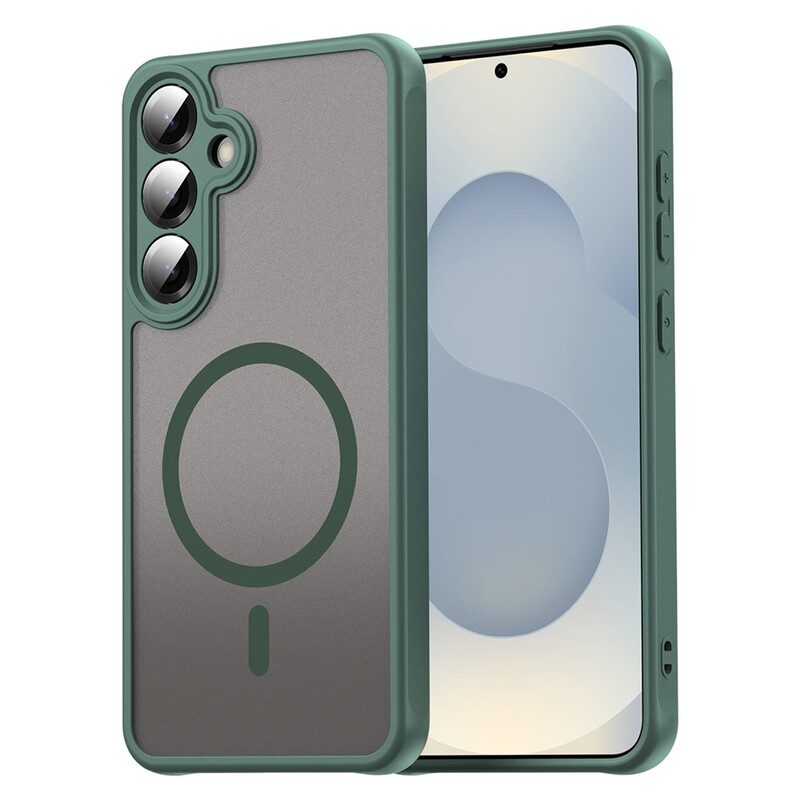 Husa MagFrost Pro » Samsung S24 (S921), Matte MagSafe, Frosted Gray / DEEP GREEN