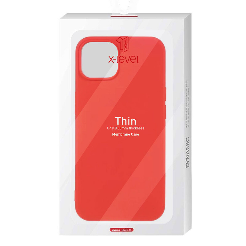 Husa X-Level Thin - iPhone 13 Pro - MicroFiber, Red